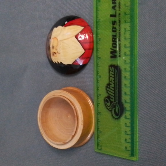 Vintage Wooden Santa Trinket Box and House Of Lloyd Santa Tic Tac Toe Game - Picture 7 of 16